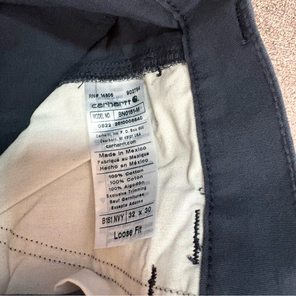Carhartt Men's Dark Blue Cargo Pants - Picture 6 of 7